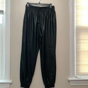 Faux leather pants
